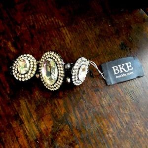 BKE Stretch Bracelet NWT with sparkle and chain detail